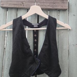 Armani Exchange Black Tailored Vest | Open Front Waistcoat | Minimalist Chic